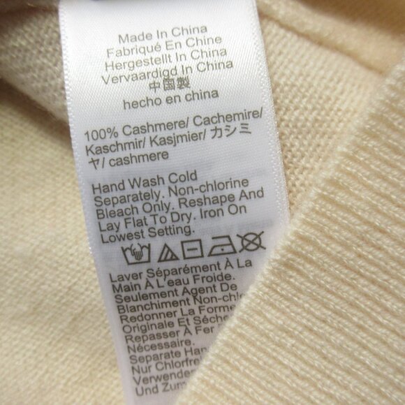 NWT J.Crew Cashmere Relaxed V-neck Sweater in Heather Muslin Oversize Pullover S - Picture 6 of 7